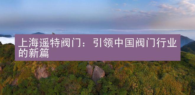 上海遥特阀门：引领中国阀门行业的新篇