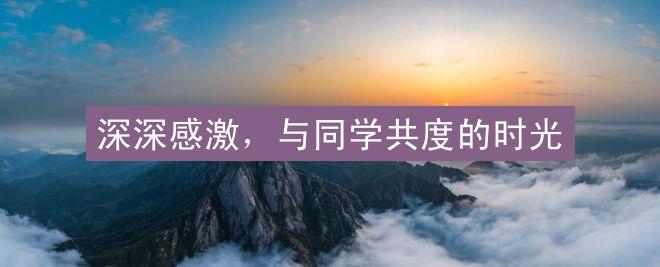 深深感激，与同学共度的时光