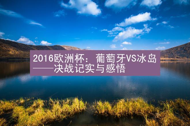 2016欧洲杯：葡萄牙VS冰岛——决战记实与感悟